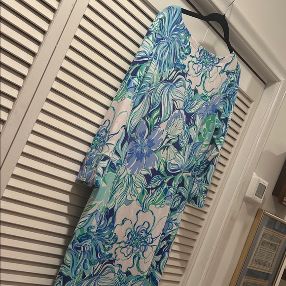 Lilly Pulitzer Dresses & Skirts - Lilly Pulitzer Pastel Blue & Green gorgeous Floral dress. L.